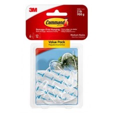 3M 17091CLR-VP Command™ Clear Med Hook Value Pack